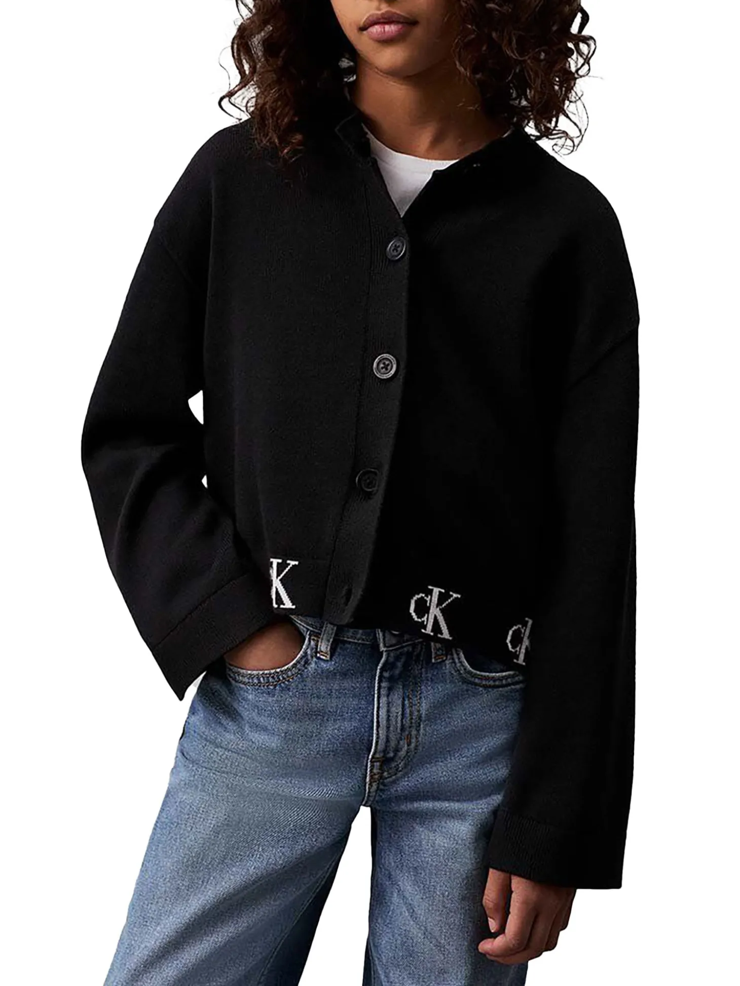Cardigan logo monogram nero