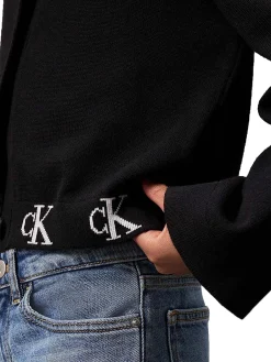 Cardigan logo monogram nero