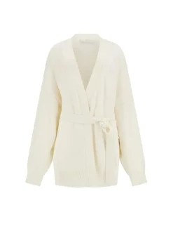 Cardigan Matilda belted crema