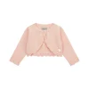 Cardigan neonata con bottoni cerimonia rosa
