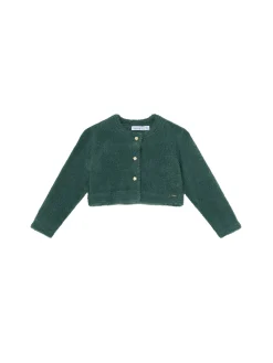Cardigan peluche verde