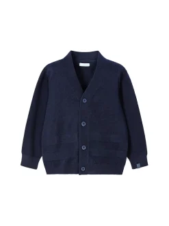 Cardigan tricot blu navy