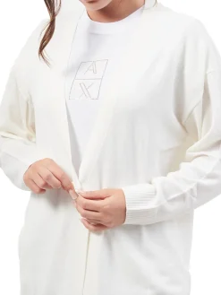 Cardigan un bottone bianco