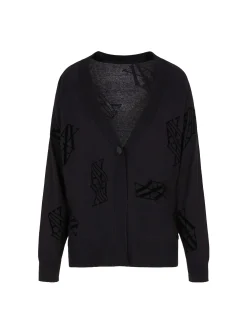 Cardigan un bottone nero