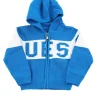 Cardigan zip cappuccio banda bluette