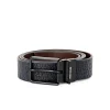 Cinta logo allover blu/marrone