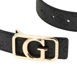 Cinta reversibile Mietta coal logo grigio/nero