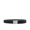 Cintura Double-Face con placca logo nero/verde