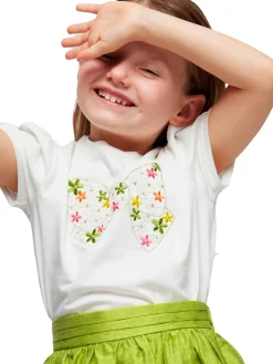Completo 2 pezzi bambina t-shirt e gonna lime