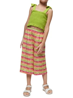 Completo 2 pezzi bambina top e pantalone multicor