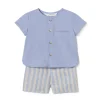 Completo 2 pezzi camicia e shorts neonato