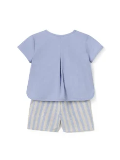 Completo 2 pezzi camicia e shorts neonato