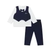 Completo 2 pz neonato cerimonia t-shirt con gilet e papillon e pantalo
