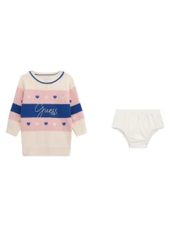 Completo due pezzi neonata abito con culotte multicolor
