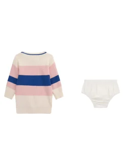 Completo due pezzi neonata abito con culotte multicolor