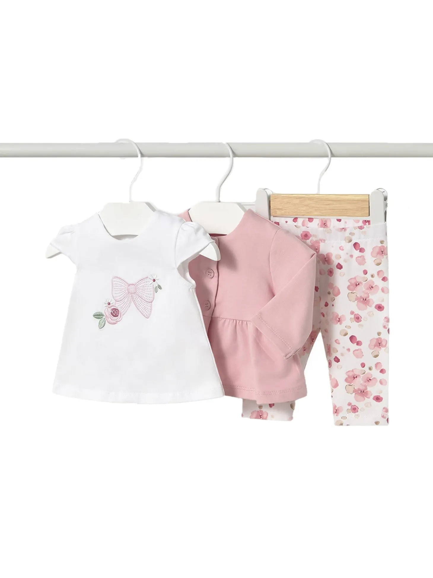 Completo giacca, t-shirt e leggings rosa