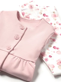 Completo giacca, t-shirt e leggings rosa