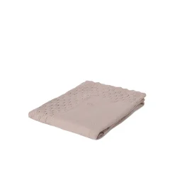 Copertina in maglia con pellicciotto interno beige
