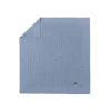 Copertina in maglia di cotone azzurro