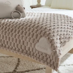 Copertina pellicciotto beige