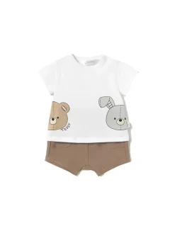 Cpmpleto t-shirt e shorts teddy muffin