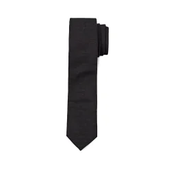 Cravatta in seta con ricamo logato 6 cm