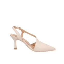 Decolleté in pelle beige