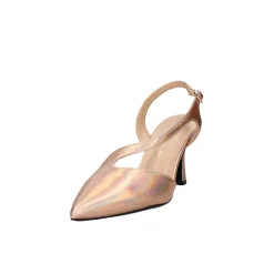 Decolleté sling-back in pelle oro rosa