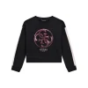 Felpa active con logo in paillettes nero