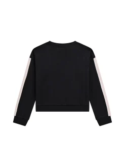 Felpa active con logo in paillettes nero
