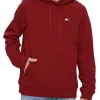 Felpa badge con cappuccio bordeux