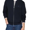 Felpa Bomber con zip blu