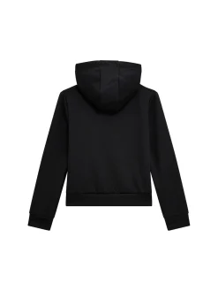 Felpa con cappuccio active logo nero