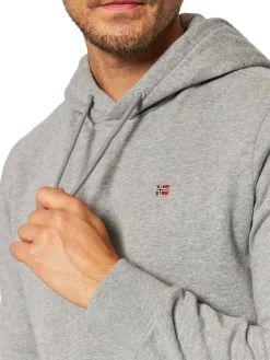 Felpa con cappuccio balis hood grigio medio