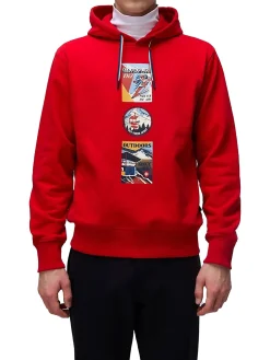 Felpa con cappuccio b-portaleth rosso
