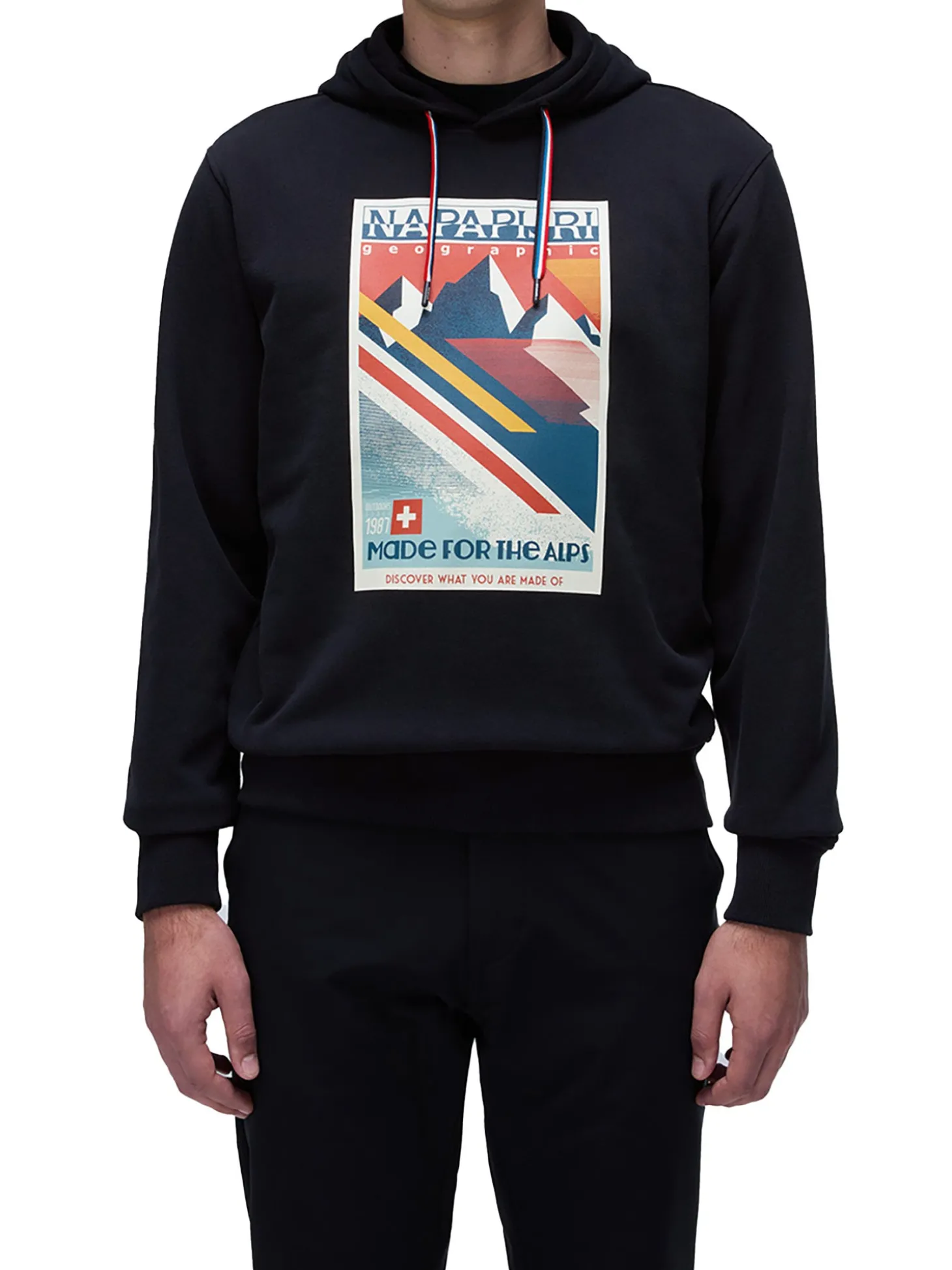 Felpa con cappuccio b-portaleth nero