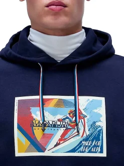 Felpa con cappuccio b-portaleth blu