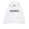 Felpa con cappuccio con logo frontale bianco