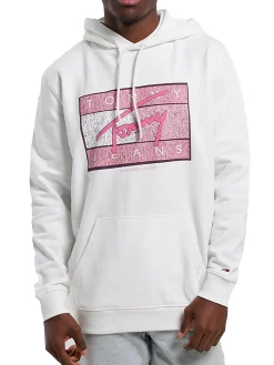 Felpa con cappuccio dna flag twist panna