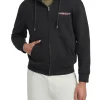 Felpa con cappuccio e zip American Tradition nero