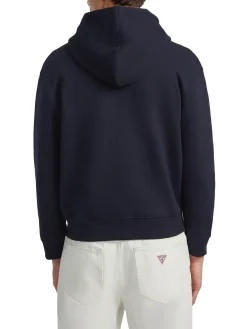 Felpa con cappuccio e zip American Tradition blu