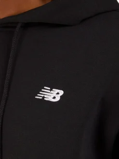 Felpa con cappuccio logo sul petto nero