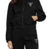 Felpa crop con cappuccio Eden nero