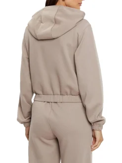 Felpa crop con cappuccio Eden grigio