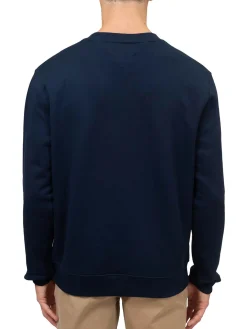 Felpa girocollo badge blu