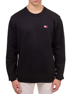 Felpa girocollo badge nero