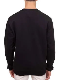 Felpa girocollo badge nero
