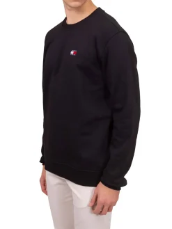 Felpa girocollo badge nero