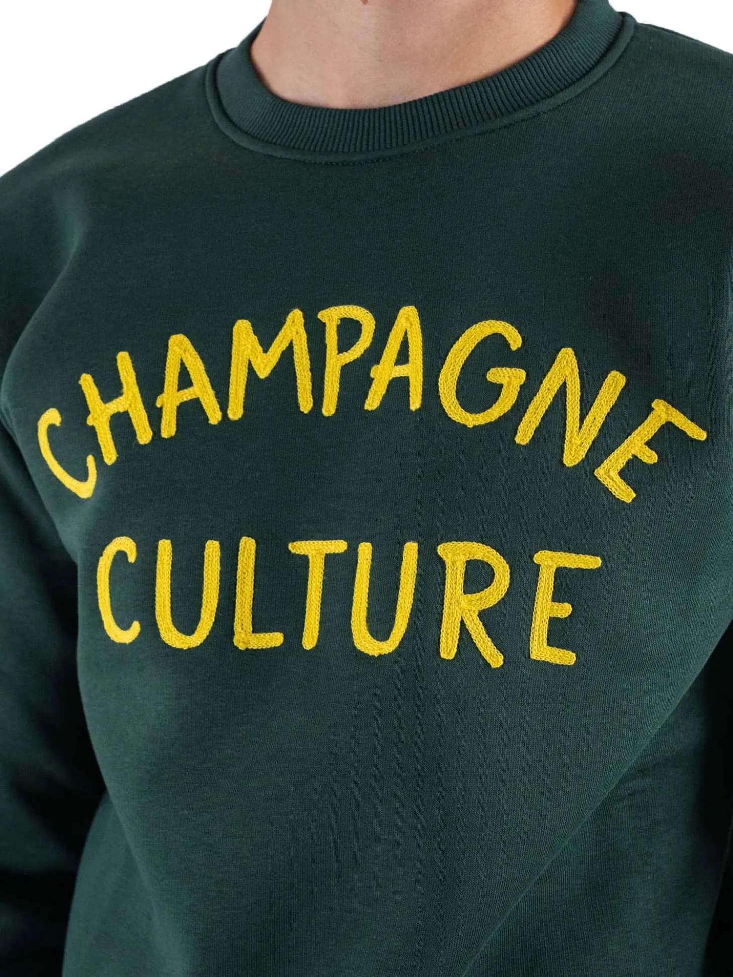 Felpa girocollo Champagne Culture verdone