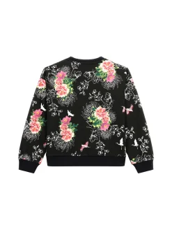 Felpa girocollo Icon stampa Icon floral nero